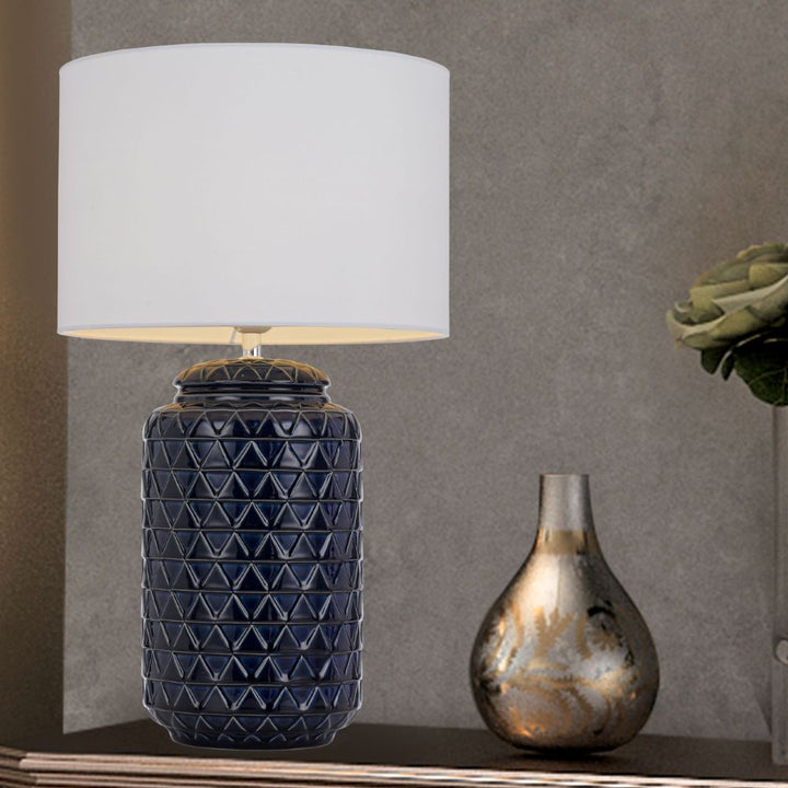 Telbix HESHI - Patterned Ceramic Table Lamp-Telbix-Ozlighting.com.au