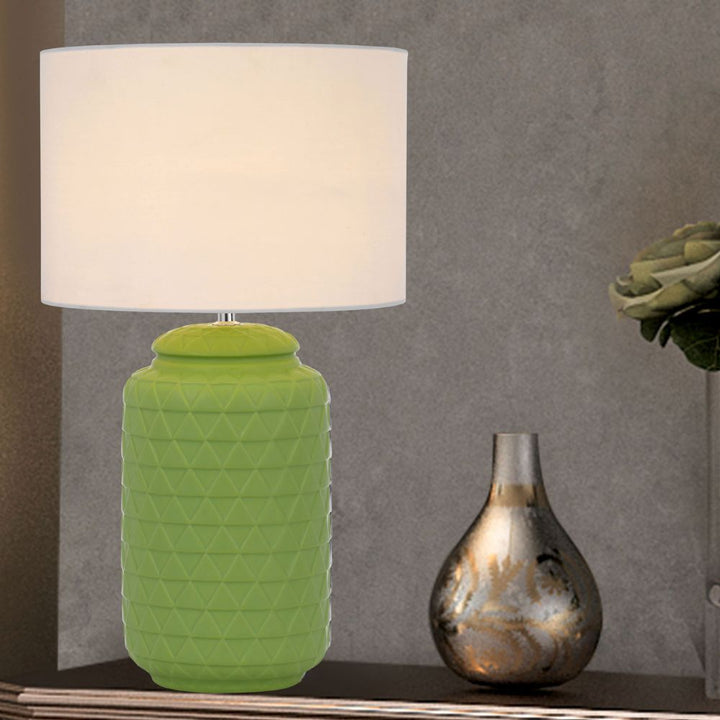 Telbix HESHI - Patterned Ceramic Table Lamp-Telbix-Ozlighting.com.au