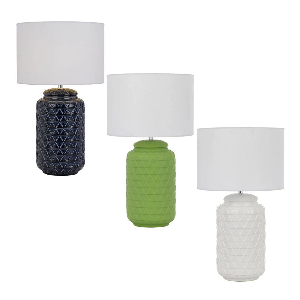 Telbix HESHI - Patterned Ceramic Table Lamp-Telbix-Ozlighting.com.au
