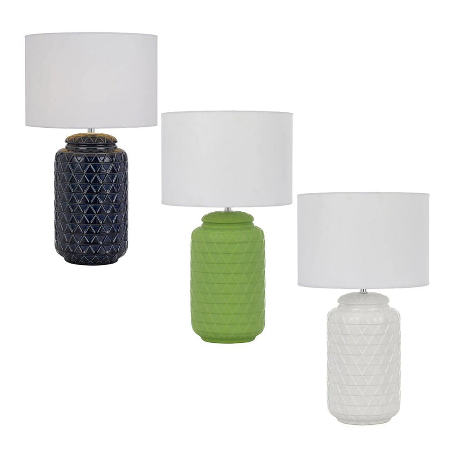 Telbix HESHI - Patterned Ceramic Table Lamp-Telbix-Ozlighting.com.au