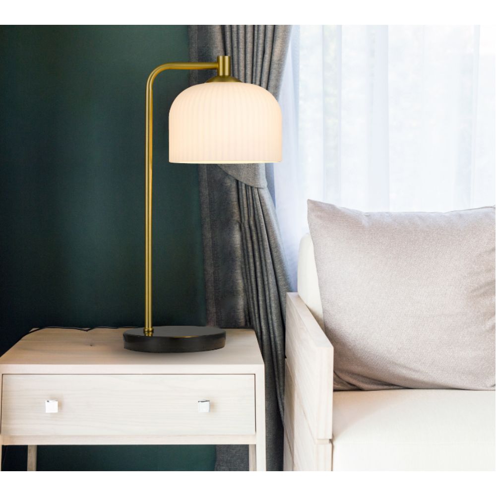 Telbix HOFF - Iron & Marble Table Lamp-Telbix-Ozlighting.com.au