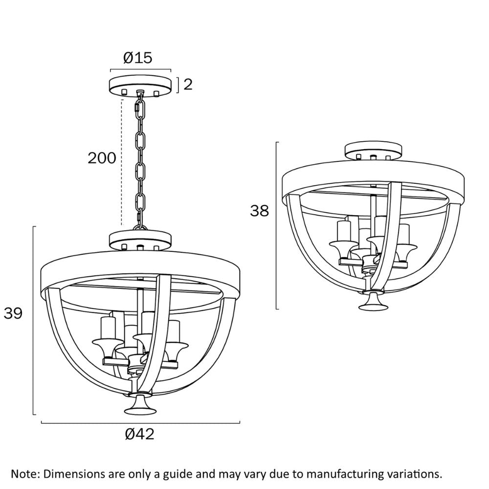 Telbix HOSLEY Pendant - 4 Light CTC-Telbix-Ozlighting.com.au