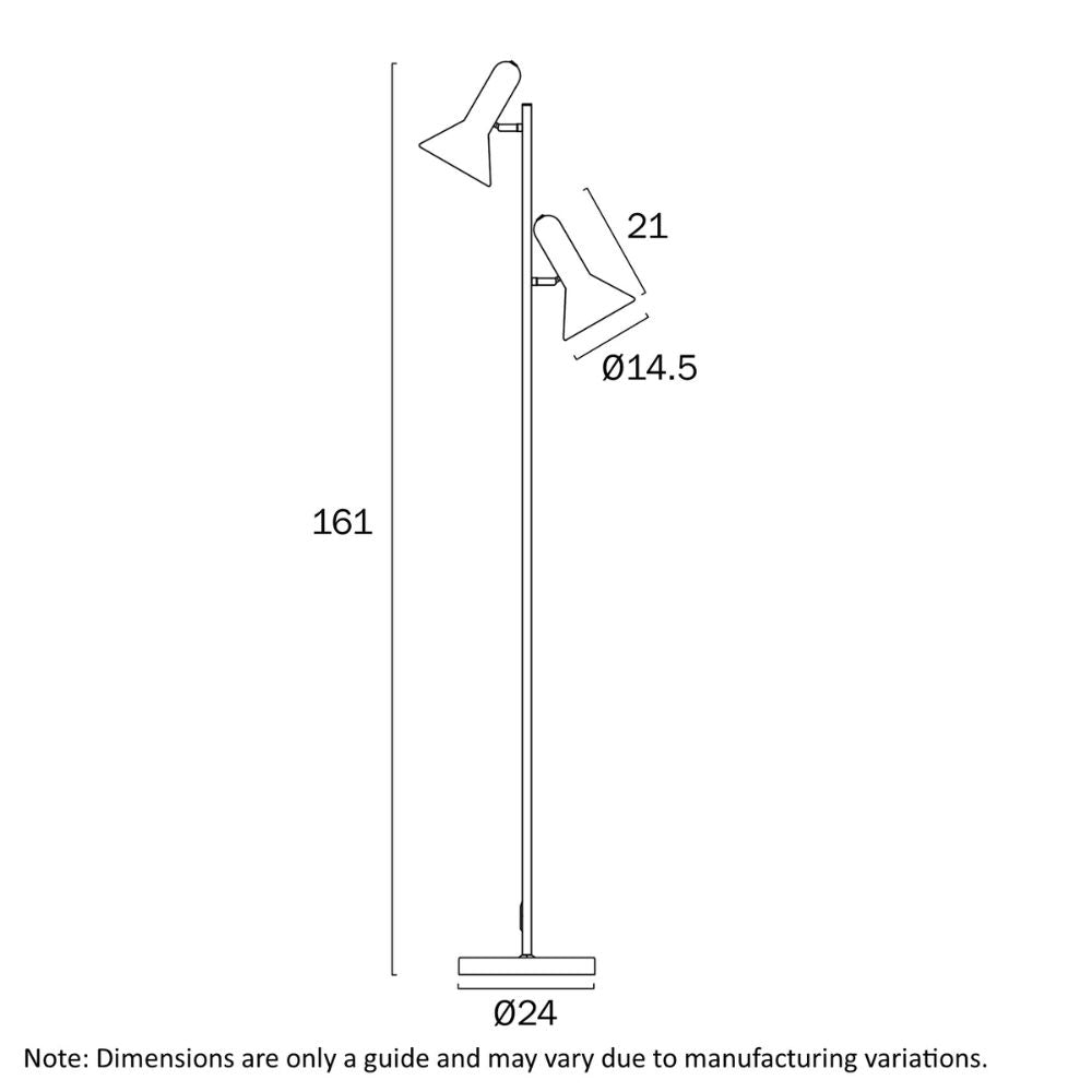 Telbix HYVIK Floor Lamp - Max. 50W Total-Telbix-Ozlighting.com.au