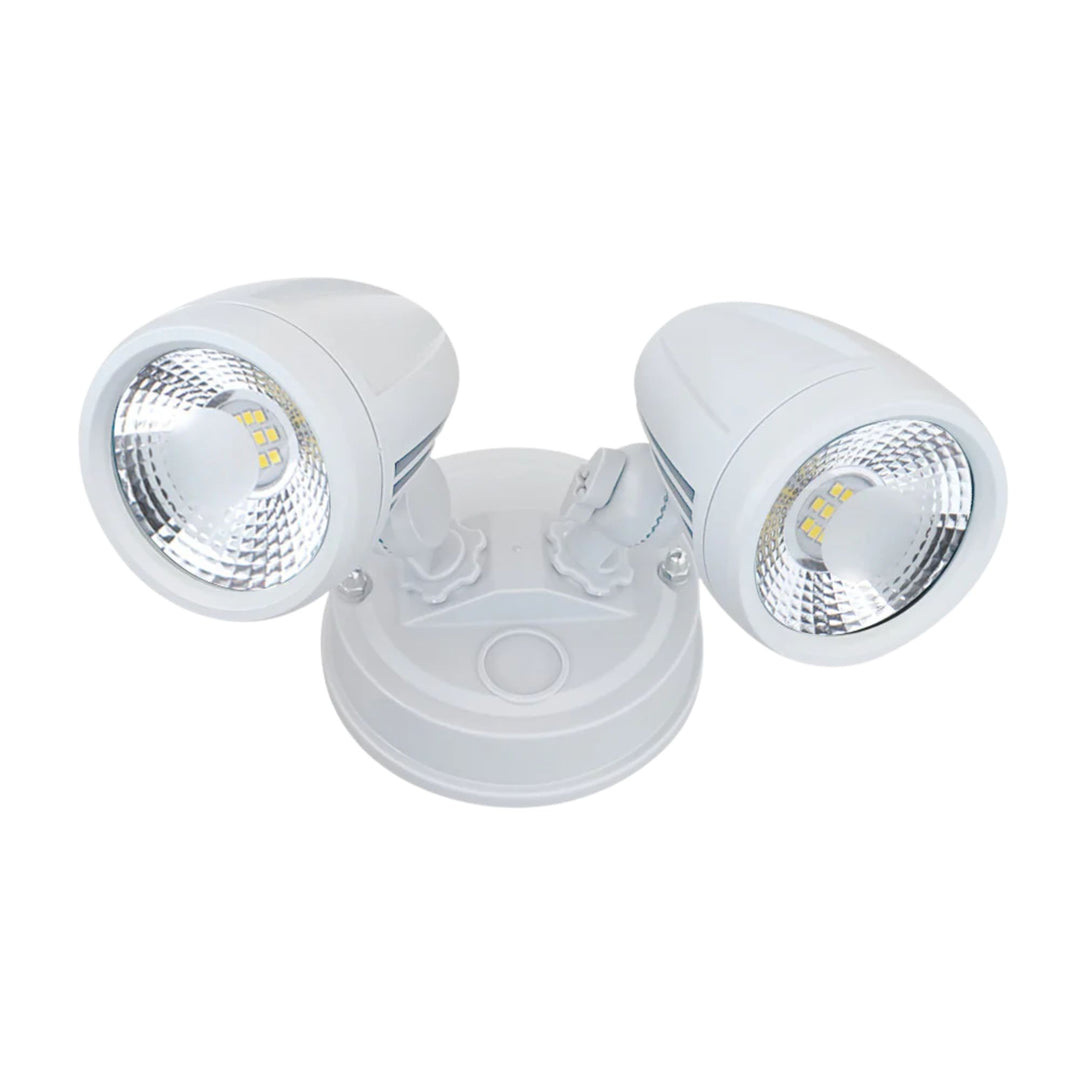 Telbix ILLUME - 20W LED Twin Head Exterior Spotlight IP44 - 5000K-Telbix-Ozlighting.com.au