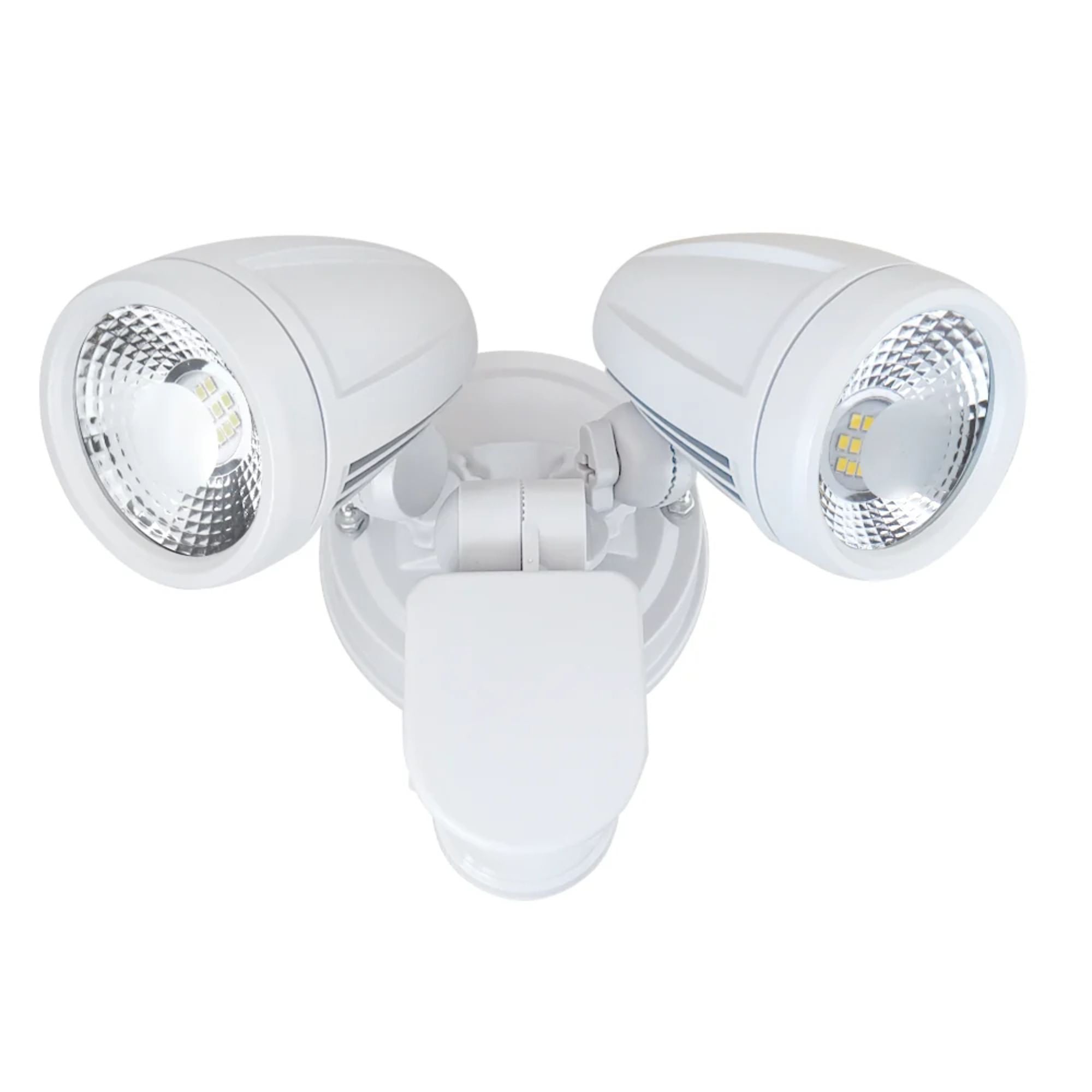 Telbix ILLUME - 20W LED Twin Head Exterior Spotlight With Sensor IP44 - 5000K-Telbix-Ozlighting.com.au