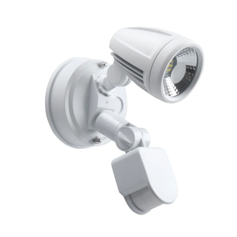 Telbix ILLUME Outdoor LED Spotlight - 10W, Single Head, with Sensor IP44, 5000K-Telbix-Ozlighting.com.au