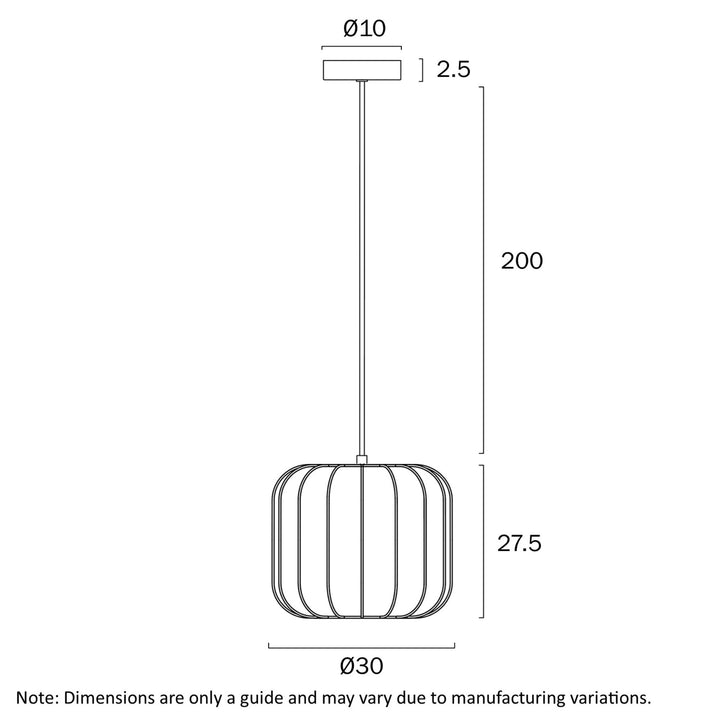 Telbix JONSEL 30 - 1 Light Pendant-Telbix-Ozlighting.com.au