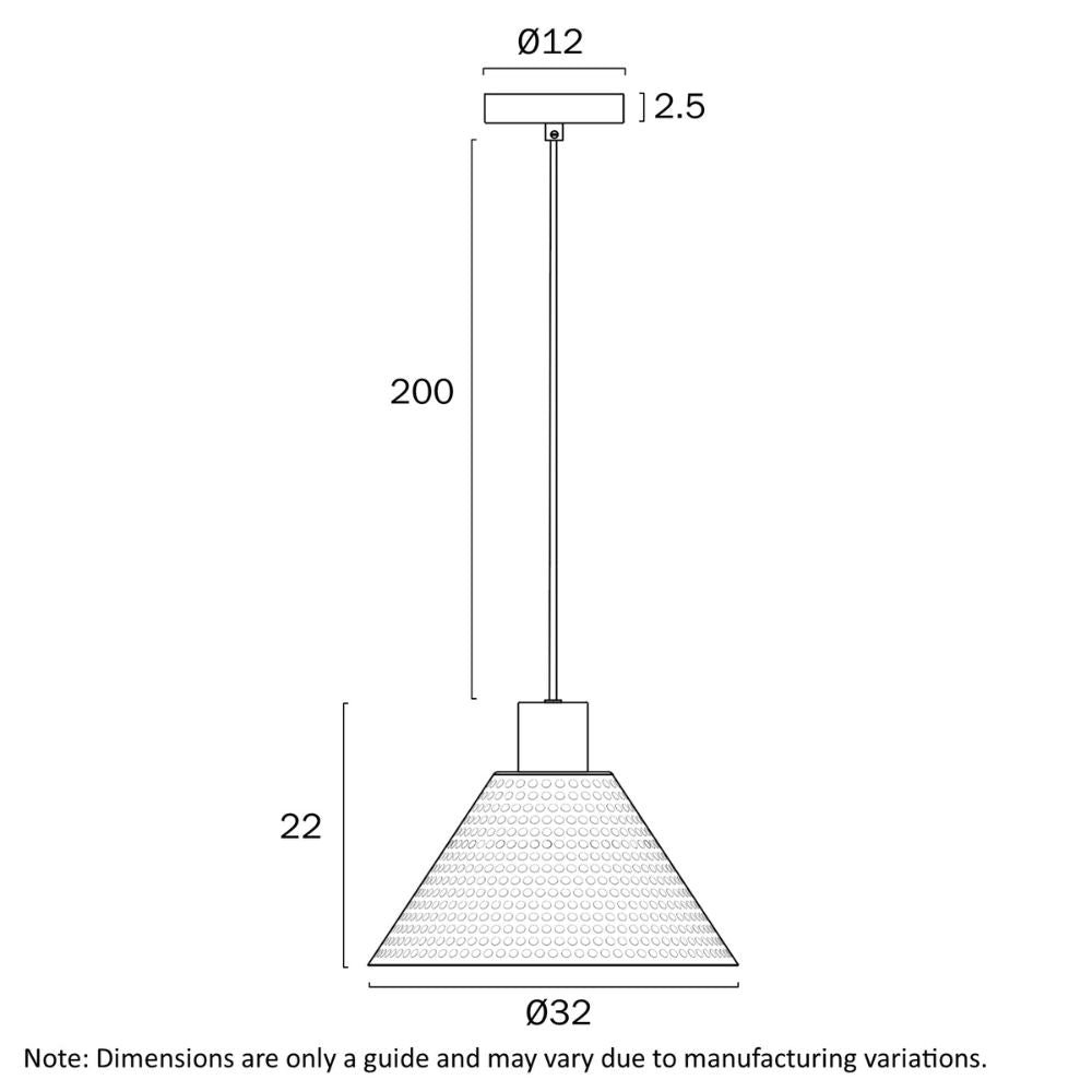 Telbix KESTRA 32 Pendant - 1 Light-Telbix-Ozlighting.com.au