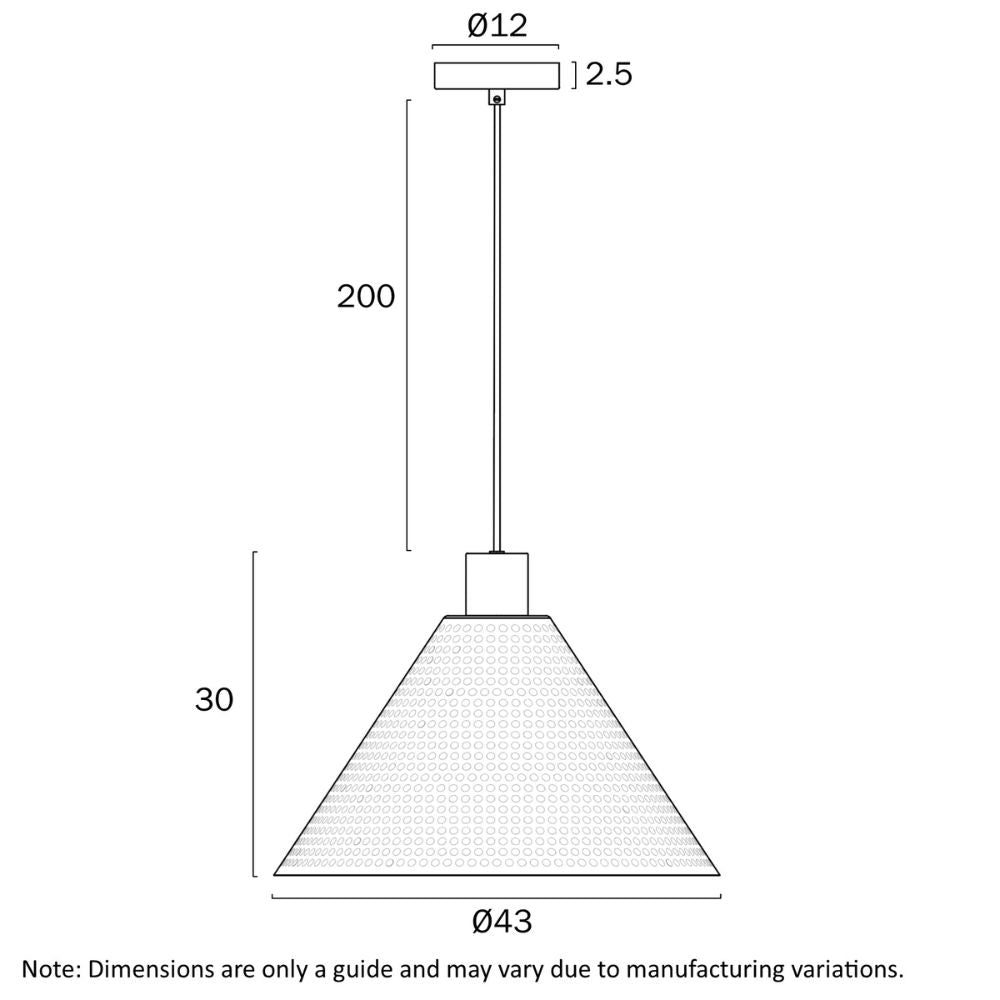 Telbix KESTRA 43 Pendant - 1 Light-Telbix-Ozlighting.com.au