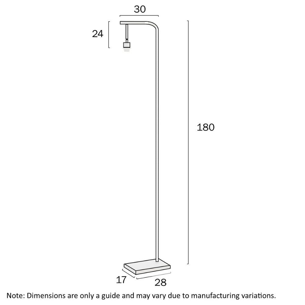 Telbix LAMP BASE - 1800mm Iron Floor Lamp Base-Telbix-Ozlighting.com.au