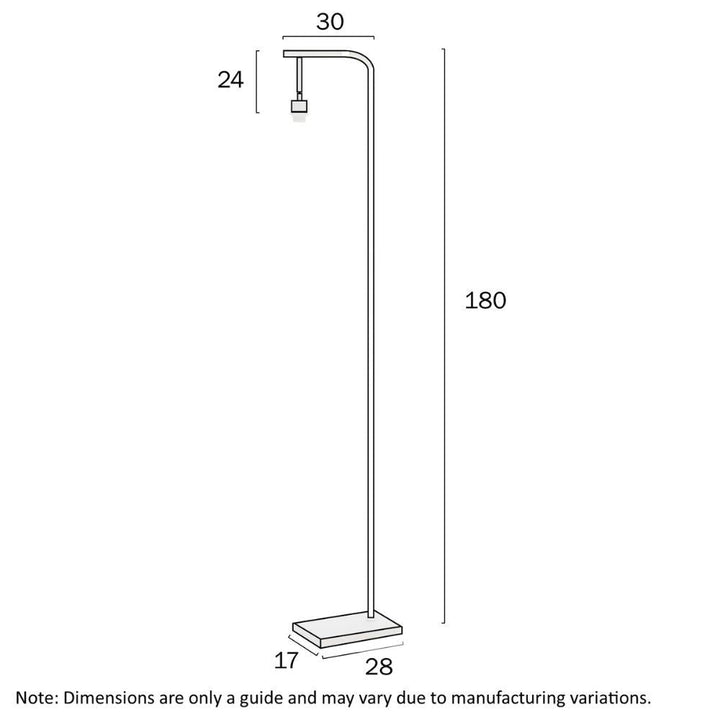 Telbix LAMP BASE - 1800mm Iron Floor Lamp Base-Telbix-Ozlighting.com.au