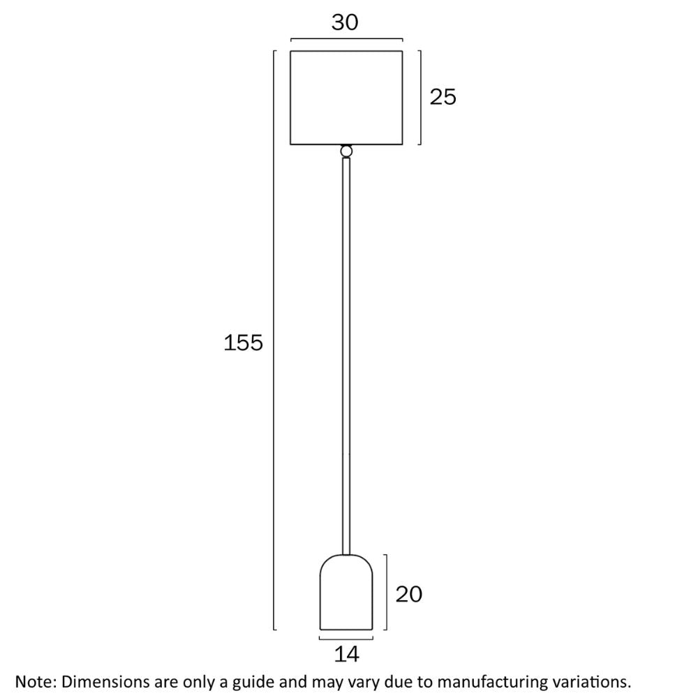 Telbix LIVIA Floor Lamp - 25W-Telbix-Ozlighting.com.au