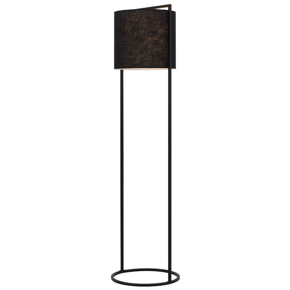 Telbix LOFTUS Floor Lamp - Modern-Industrial Boxed Iron & Linen-Telbix-Ozlighting.com.au