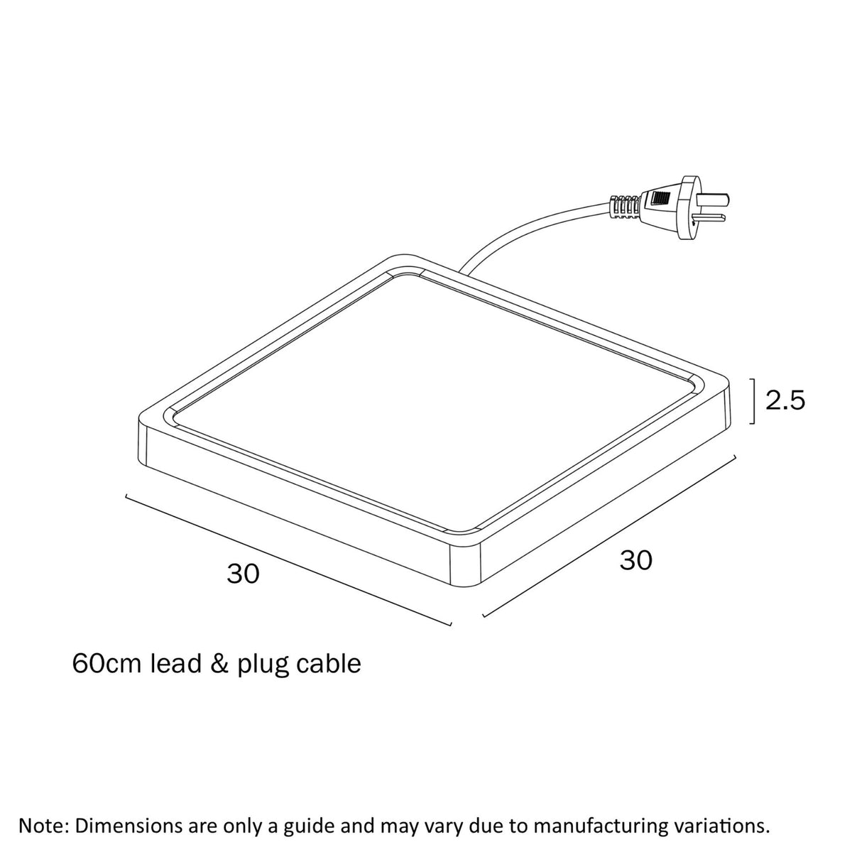 Telbix LUNOS 30cm Square Oyster Light-Telbix-Ozlighting.com.au