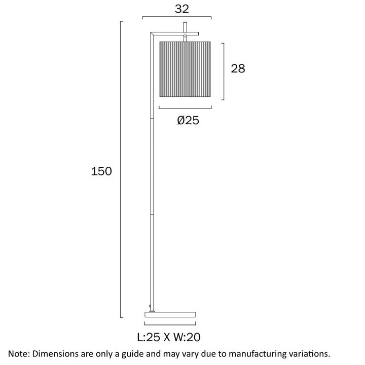 Telbix LYNDRA - 25W Floor Lamp-Telbix-Ozlighting.com.au
