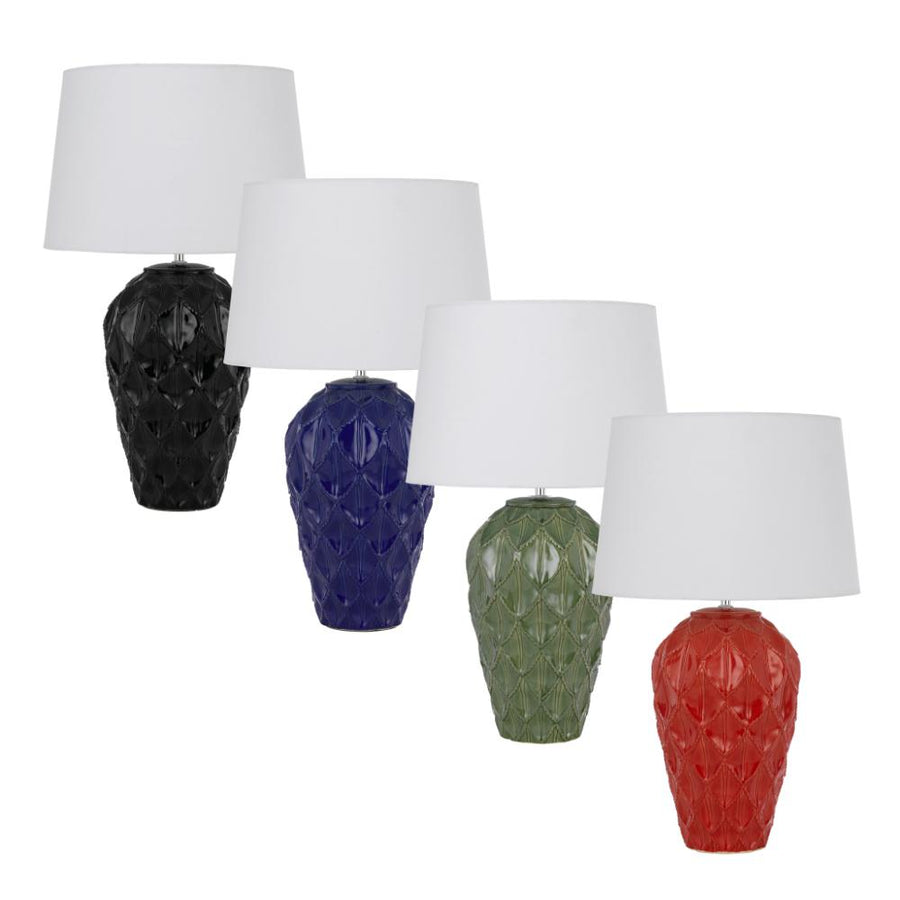 Telbix MADRID - Textured Ceramic Table Lamp-Telbix-Ozlighting.com.au