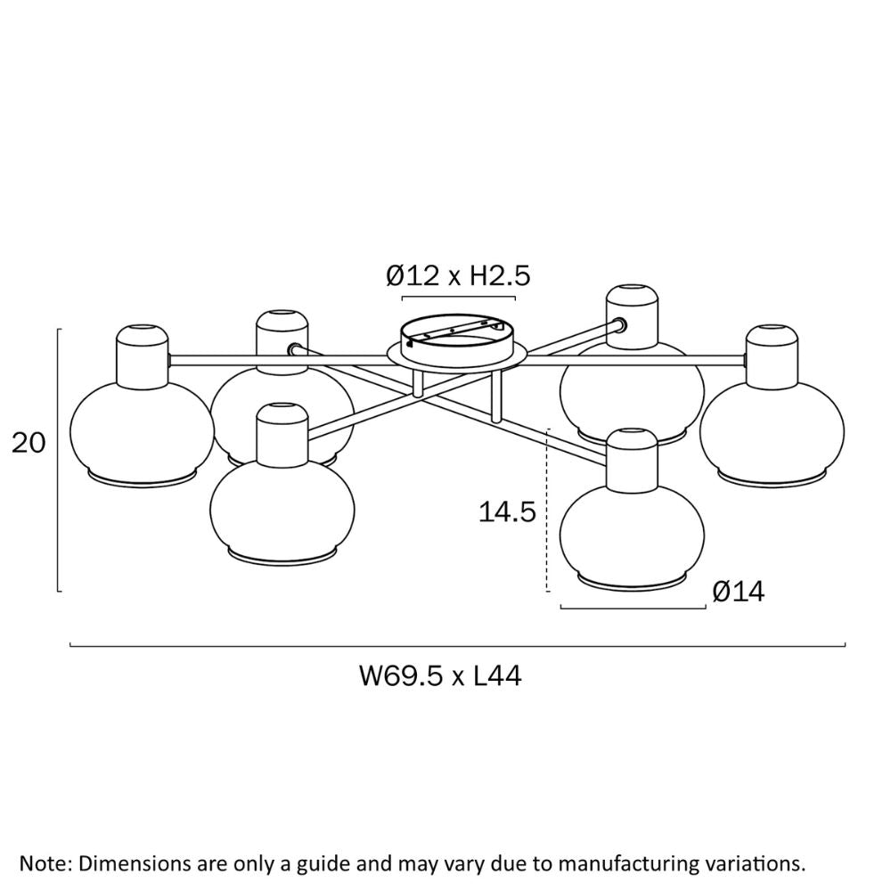 Telbix MARBELL Ceiling Light - 25W-Telbix-Ozlighting.com.au
