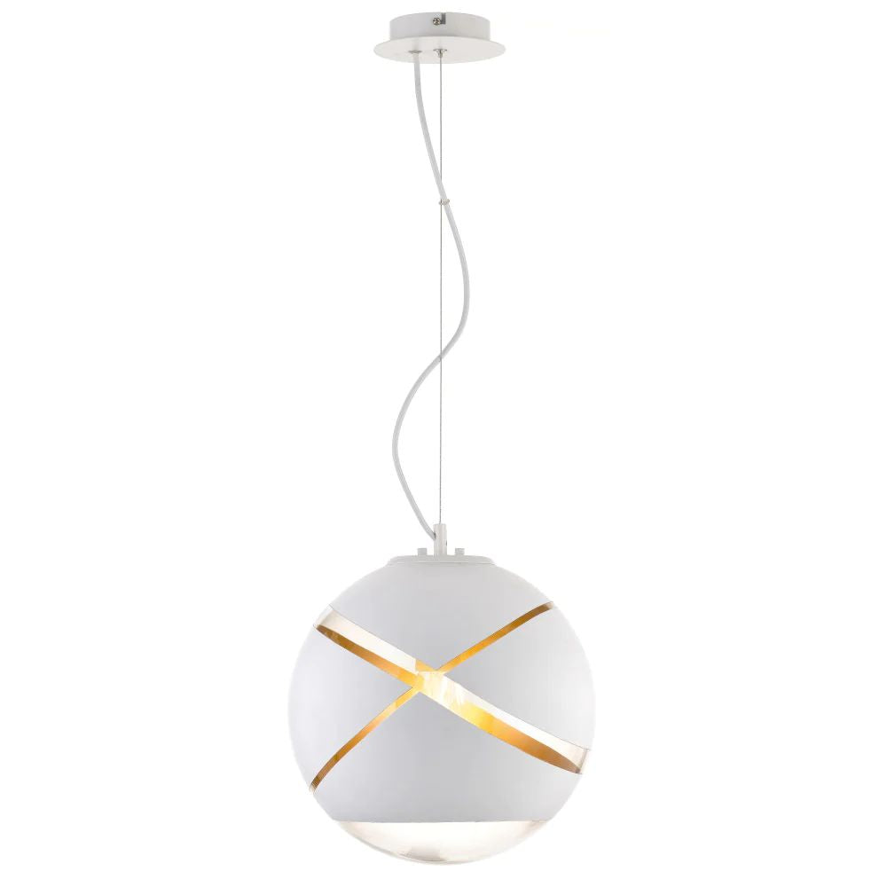 Telbix MATRIX 30 - 1 Light Art Glass & Metal Pendant-Telbix-Ozlighting.com.au