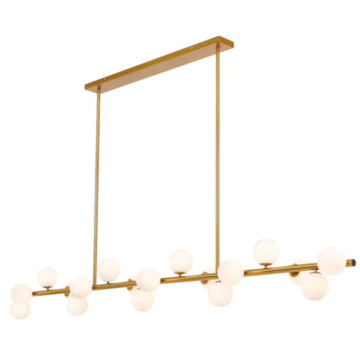 Telbix MORAN - 18 Light Metal & Glass Linear Pendant-Telbix-Ozlighting.com.au