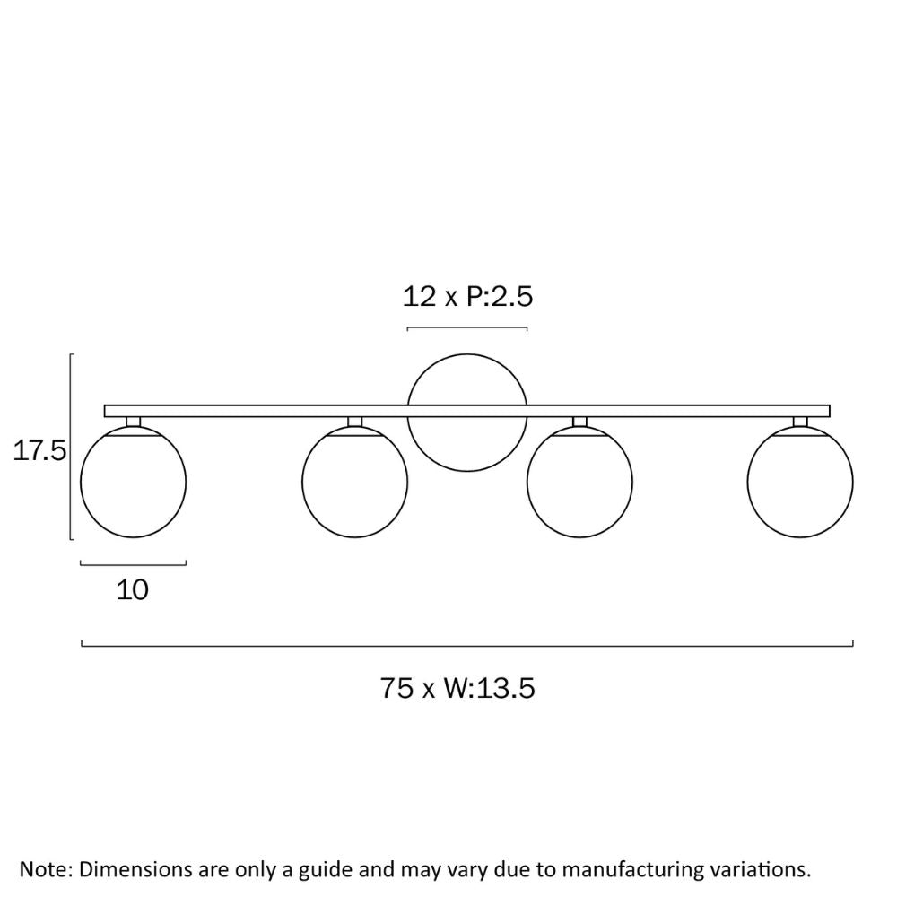 Telbix MORAN - 24W 4-Light Metal Wall Light IP44-Telbix-Ozlighting.com.au