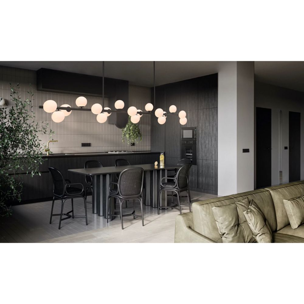 Telbix MORAN Pendant - 18 Light Metal & Glass Linear-Telbix-Ozlighting.com.au