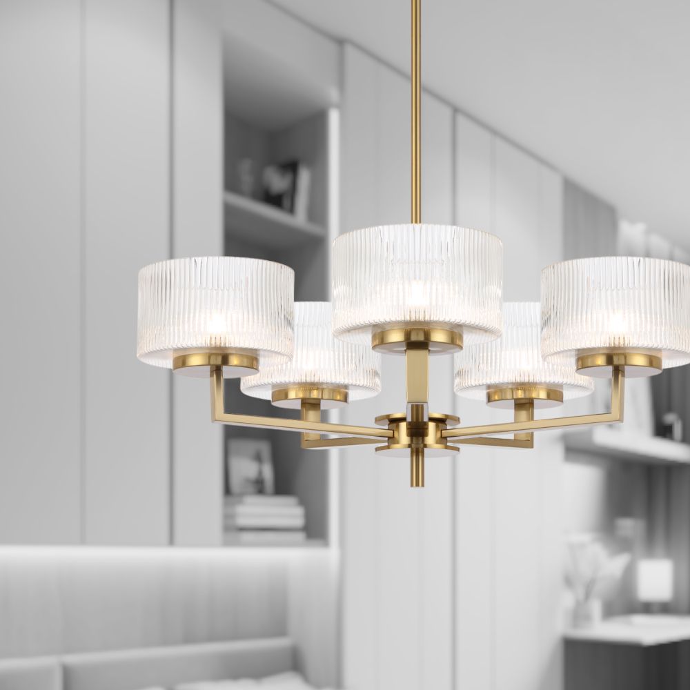 Telbix MORENO Pendant - 5 Light, Silver-Telbix-Ozlighting.com.au