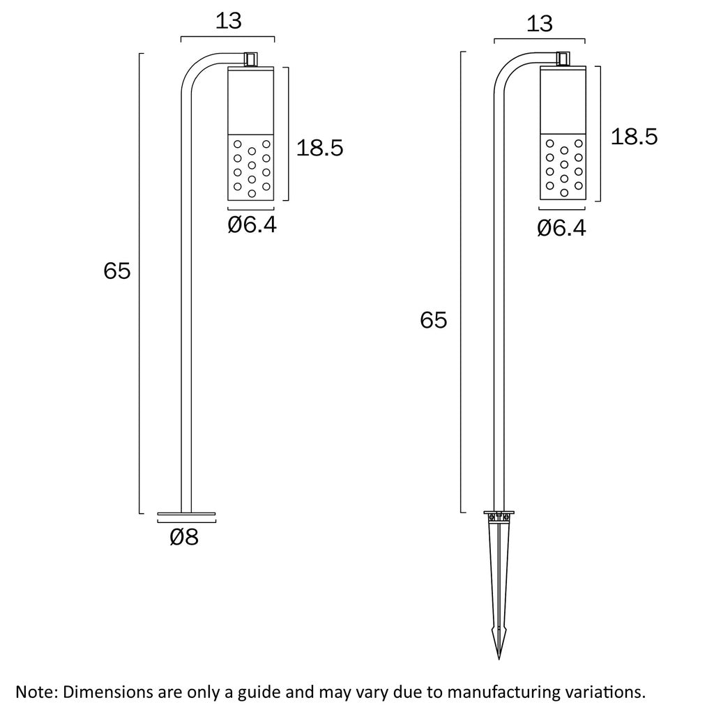 Telbix Manus Outdoor Spike Light - 24V Mr16 Post - DRIVER REQUIRED-Telbix-Ozlighting.com.au