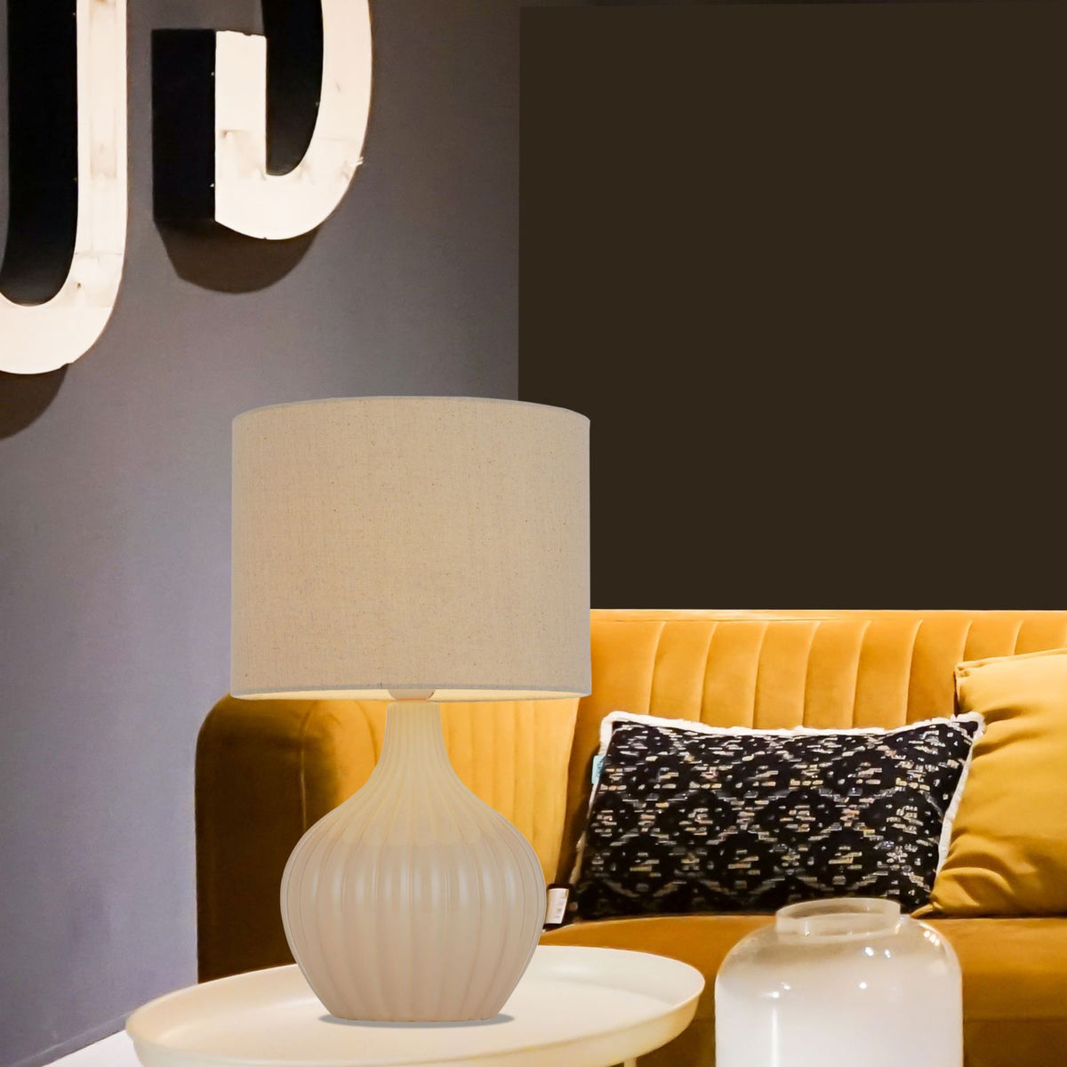 Telbix NORD Table Lamp - 25W, Ceramic-Telbix-Ozlighting.com.au