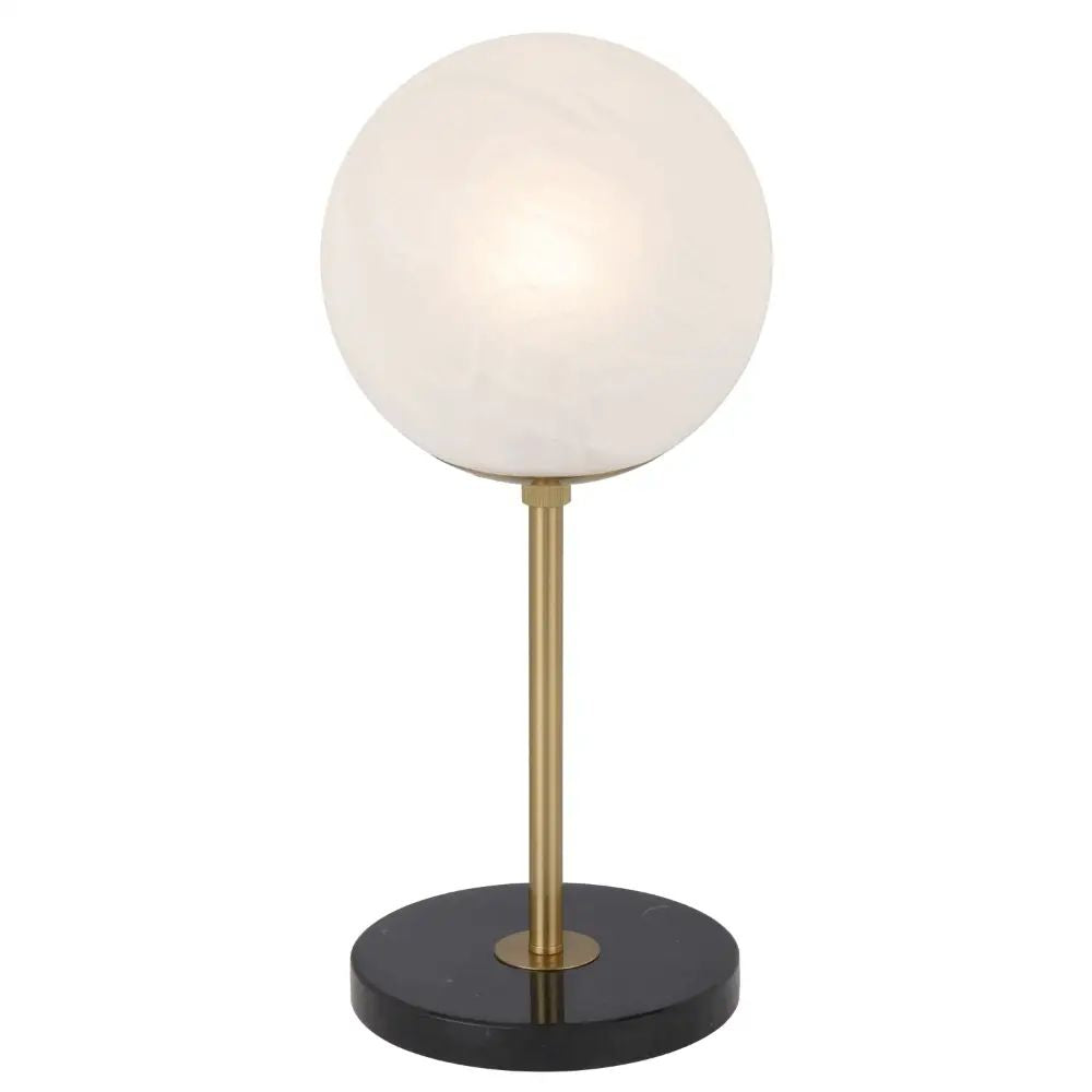 Telbix OLIANA - Iron & Marble Art Deco Table Lamp-Telbix-Ozlighting.com.au