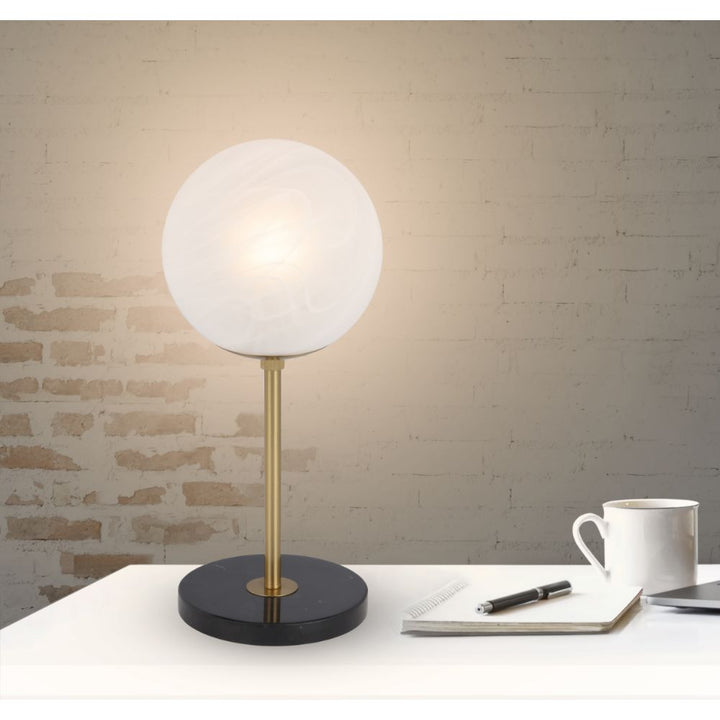 Telbix OLIANA - Iron & Marble Art Deco Table Lamp-Telbix-Ozlighting.com.au