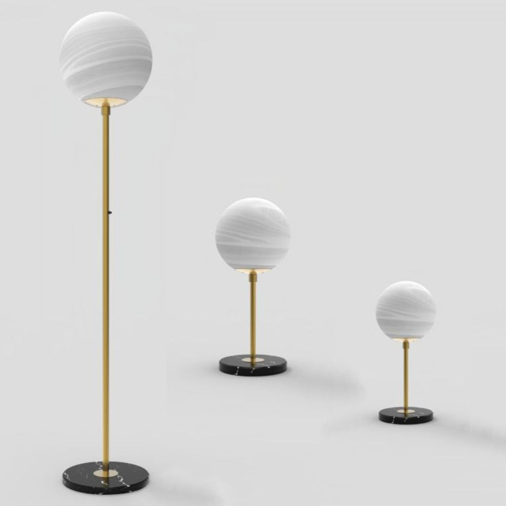Telbix OLIANA - Iron & Marble Art Deco Table Lamp-Telbix-Ozlighting.com.au