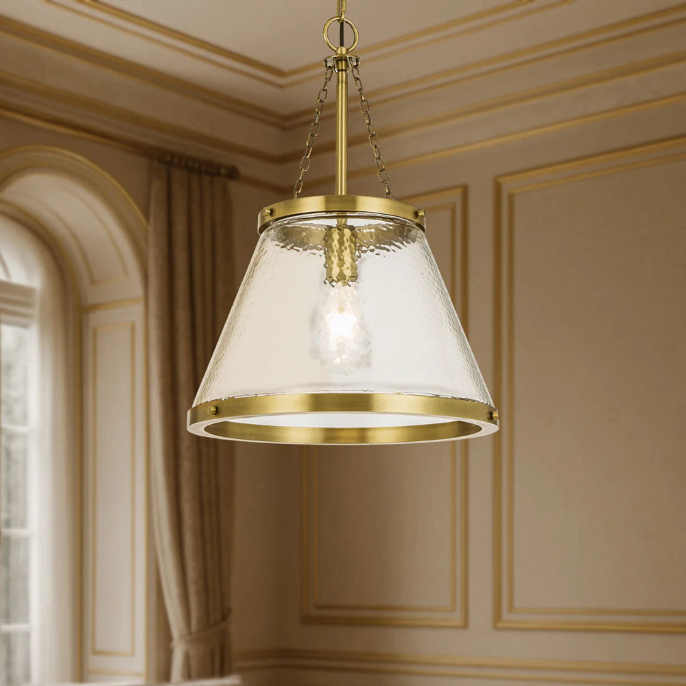 Telbix OLMONT Pendant Light Textured Glass Adjustable Height-Telbix-Ozlighting.com.au