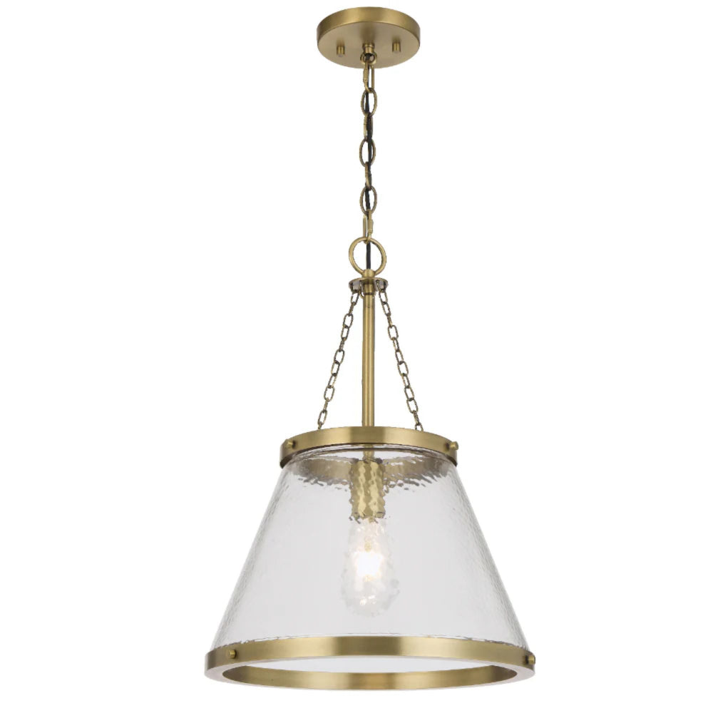 Telbix OLMONT Pendant Light Textured Glass Adjustable Height-Telbix-Ozlighting.com.au