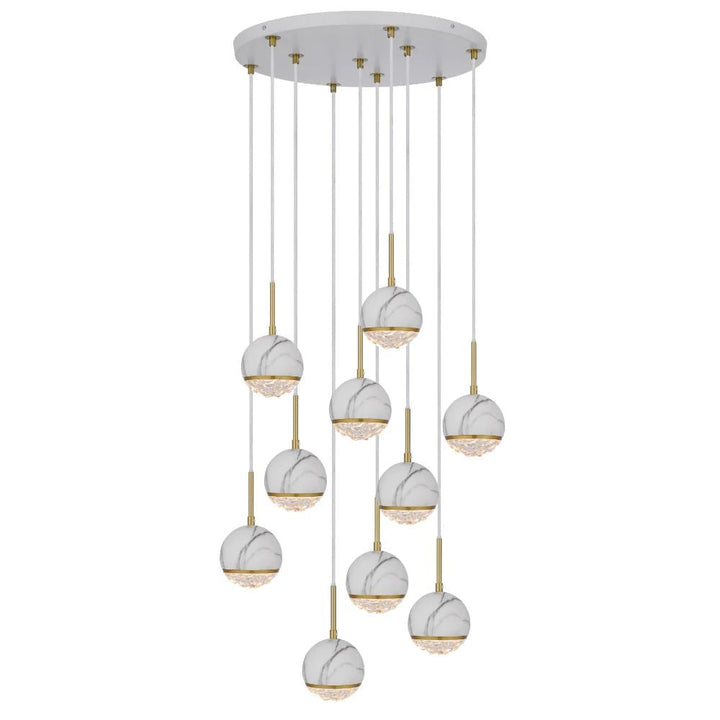 Telbix ONETA - 10 Light Spherical Pendant-Telbix-Ozlighting.com.au
