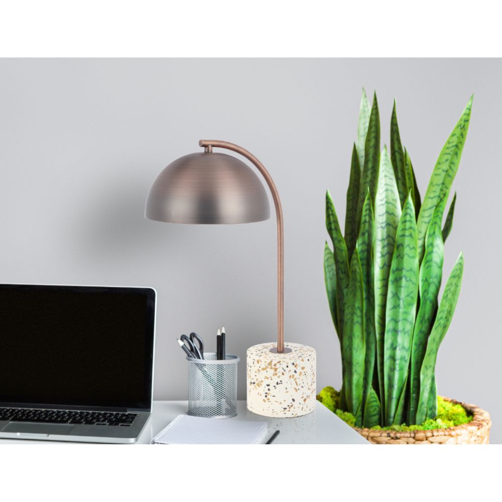 Telbix ORTEZ - Iron & Terrazzo Art Deco Table Lamp-Telbix-Ozlighting.com.au