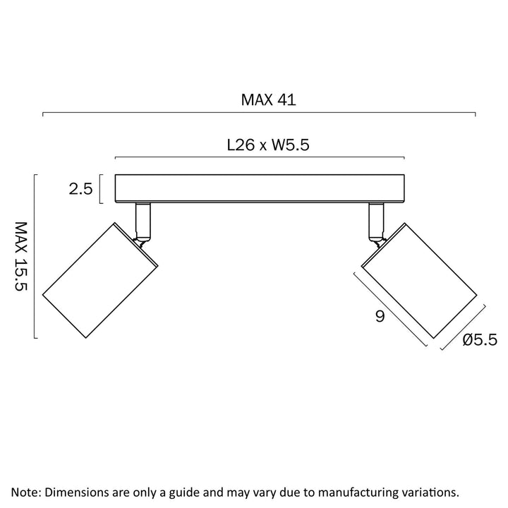 Telbix PICARD - 2x7W Spotlight-Telbix-Ozlighting.com.au