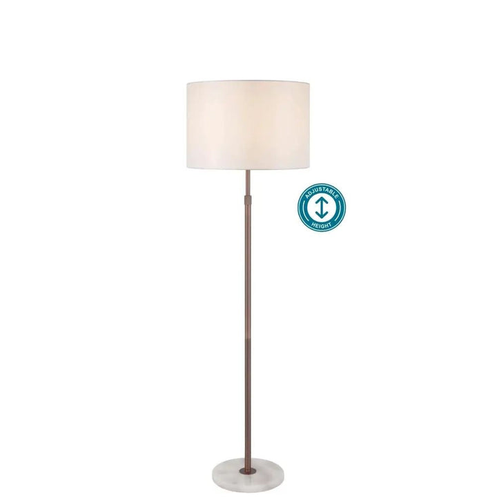 Telbix PLACIN - Iron & Marble Height Adjustable Floor Lamp-Telbix-Ozlighting.com.au