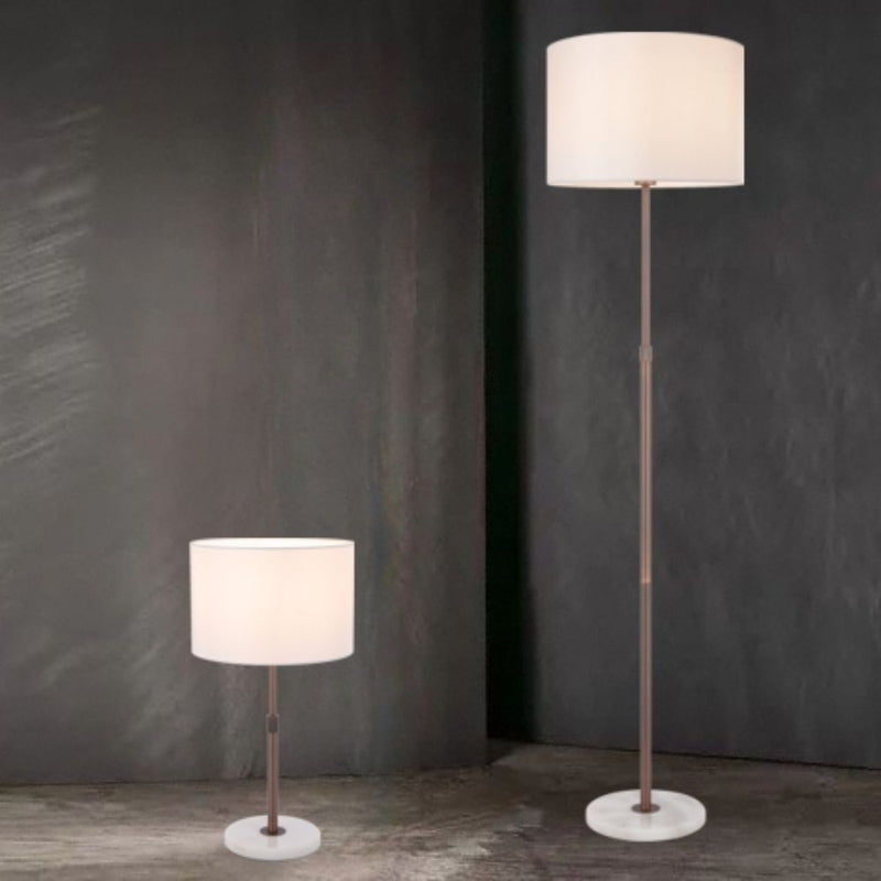 Telbix PLACIN - Iron & Marble Height Adjustable Floor Lamp-Telbix-Ozlighting.com.au