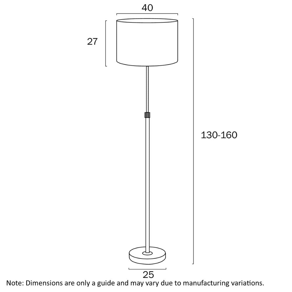 Telbix PLACIN - Iron & Marble Height Adjustable Floor Lamp-Telbix-Ozlighting.com.au