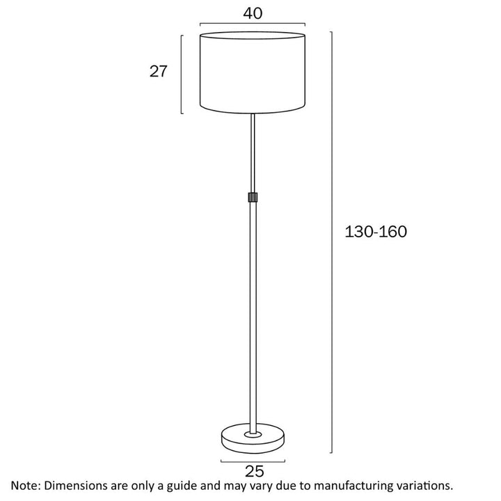 Telbix PLACIN - Iron & Marble Height Adjustable Floor Lamp-Telbix-Ozlighting.com.au