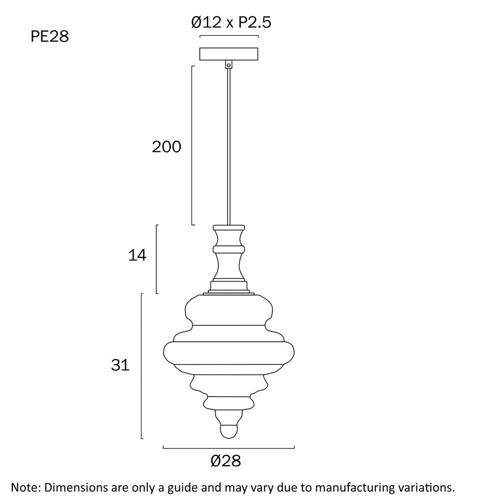Telbix Privas Pendant - 28cm, Small-Telbix-Ozlighting.com.au