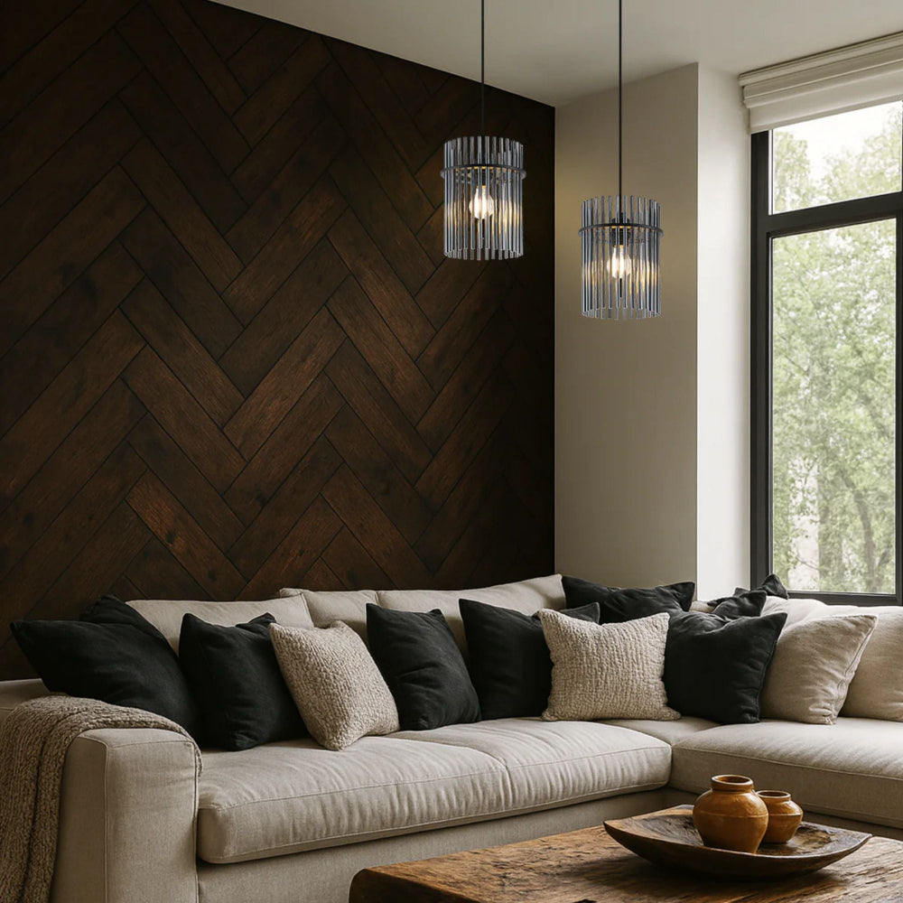 Telbix QUILO Pendant Light Smoke Glass Rods-Telbix-Ozlighting.com.au