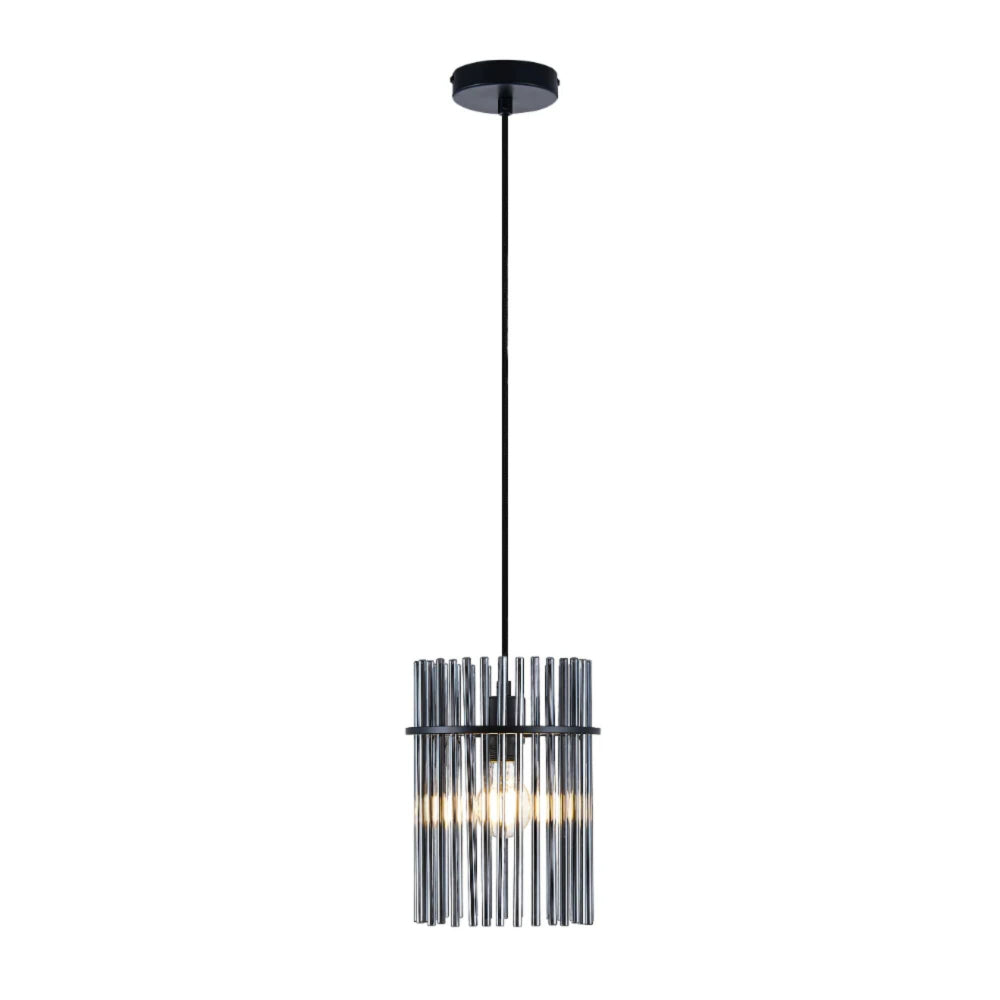 Telbix QUILO Pendant Light Smoke Glass Rods-Telbix-Ozlighting.com.au
