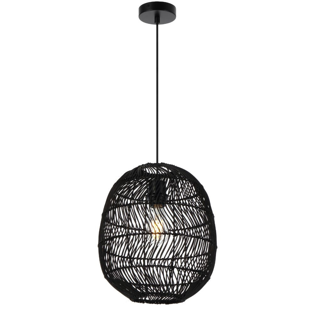 Telbix RANA 30 - 1 Light Rattan Pendant-Telbix-Ozlighting.com.au