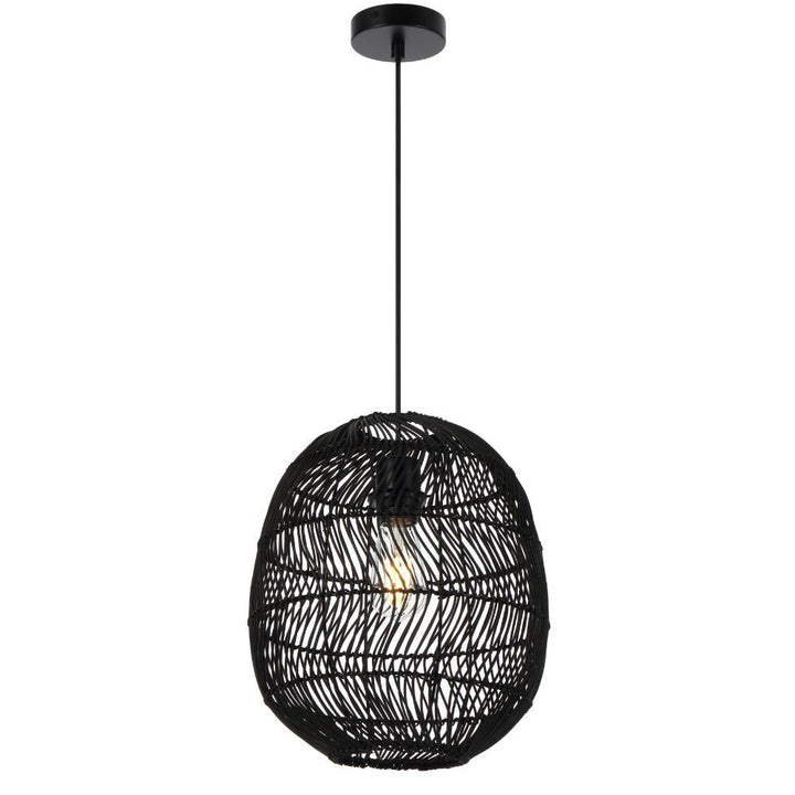 Telbix RANA 30 - 1 Light Rattan Pendant-Telbix-Ozlighting.com.au