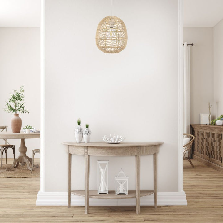Telbix RANA 30 - 1 Light Rattan Pendant-Telbix-Ozlighting.com.au