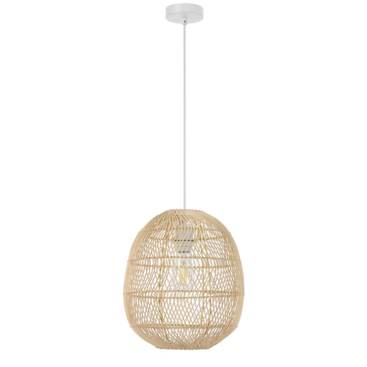 Telbix RANA 30 - 1 Light Rattan Pendant-Telbix-Ozlighting.com.au