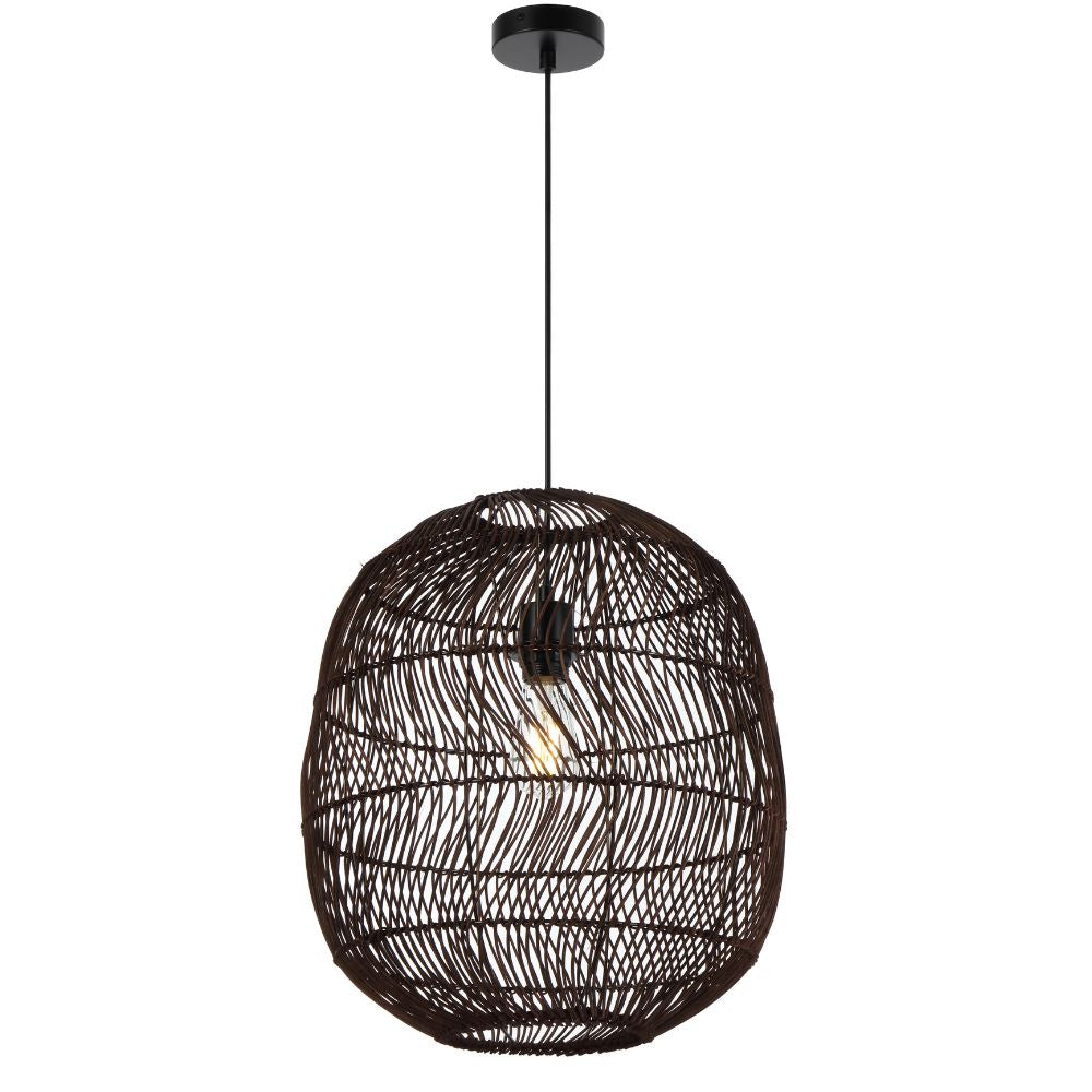 Telbix RANA 40 Pendant - 1 Light Rattan-Telbix-Ozlighting.com.au