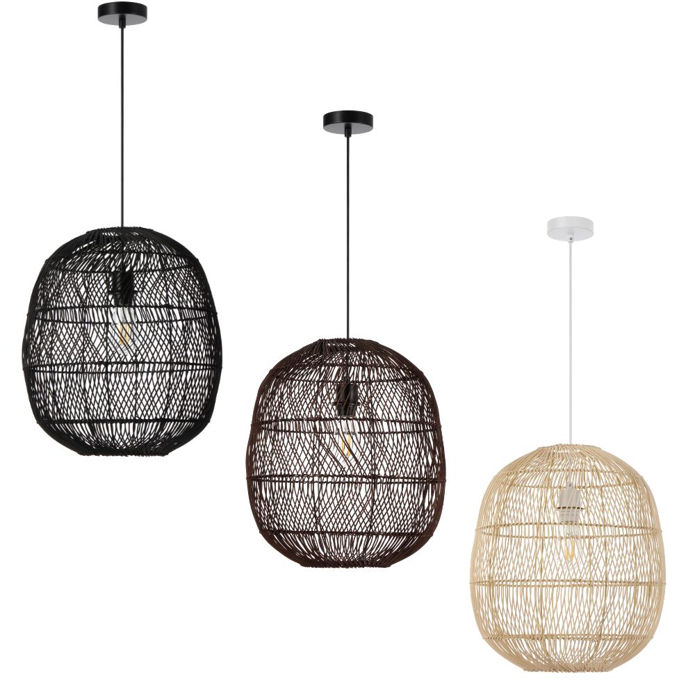 Telbix RANA 40 Pendant - 1 Light Rattan-Telbix-Ozlighting.com.au