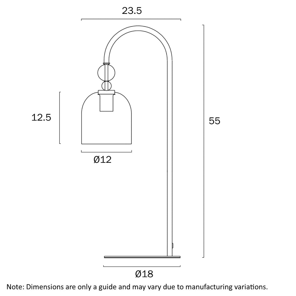 Telbix ROTIF Table Lamp Dimmable Glass-Telbix-Ozlighting.com.au